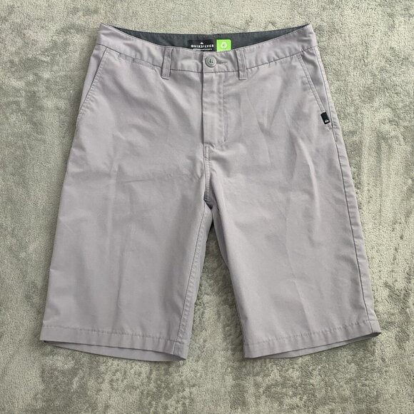 Quiksilver Amphibian Shorts Mens 29x10” Gray 4 Way Stretch Chino Casual Outdoor - Picture 1 of 9